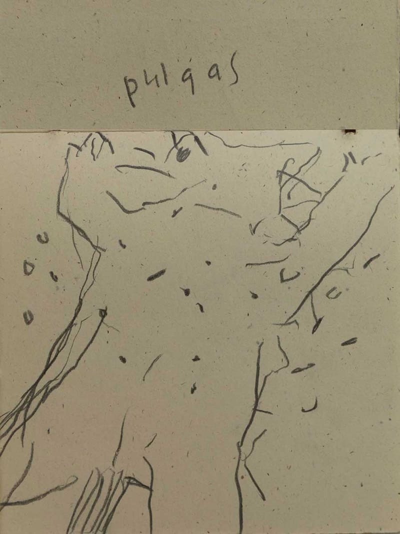 untitled — drawings (4) uit de serie Falling angel (2015)