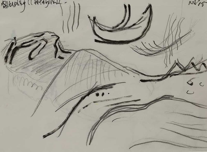untitled — drawings (6) uit de serie Falling angel (2015)