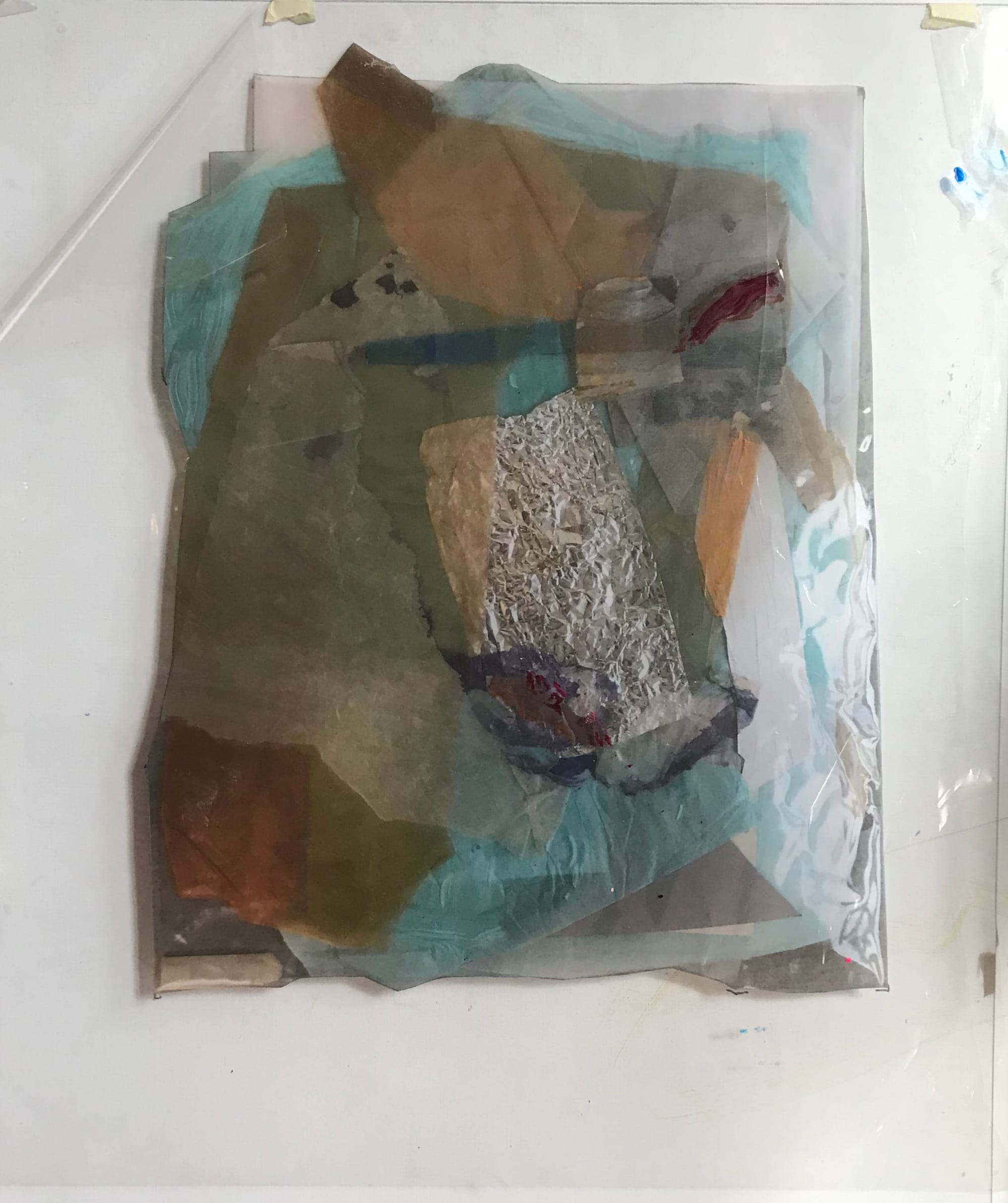 The colours of you, photo collage and mixed media on perspex, 62 x 77 cm, 2020
