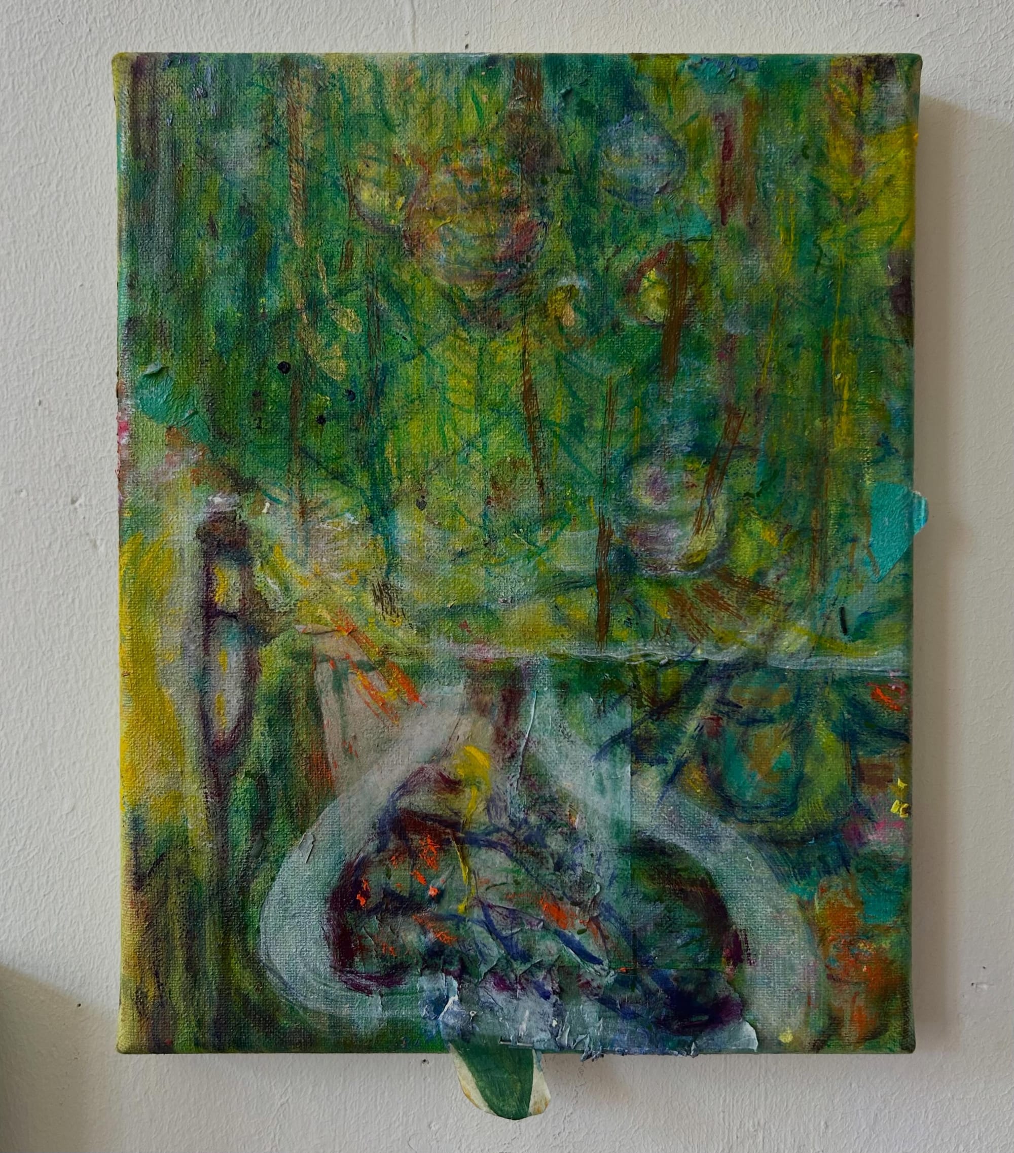 onderwereld, oil and mixed media on canvas, 24 x 30 cm, 2026