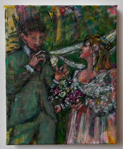 Wedding vows, oil on canvas, 24 x 30 cm, 2025