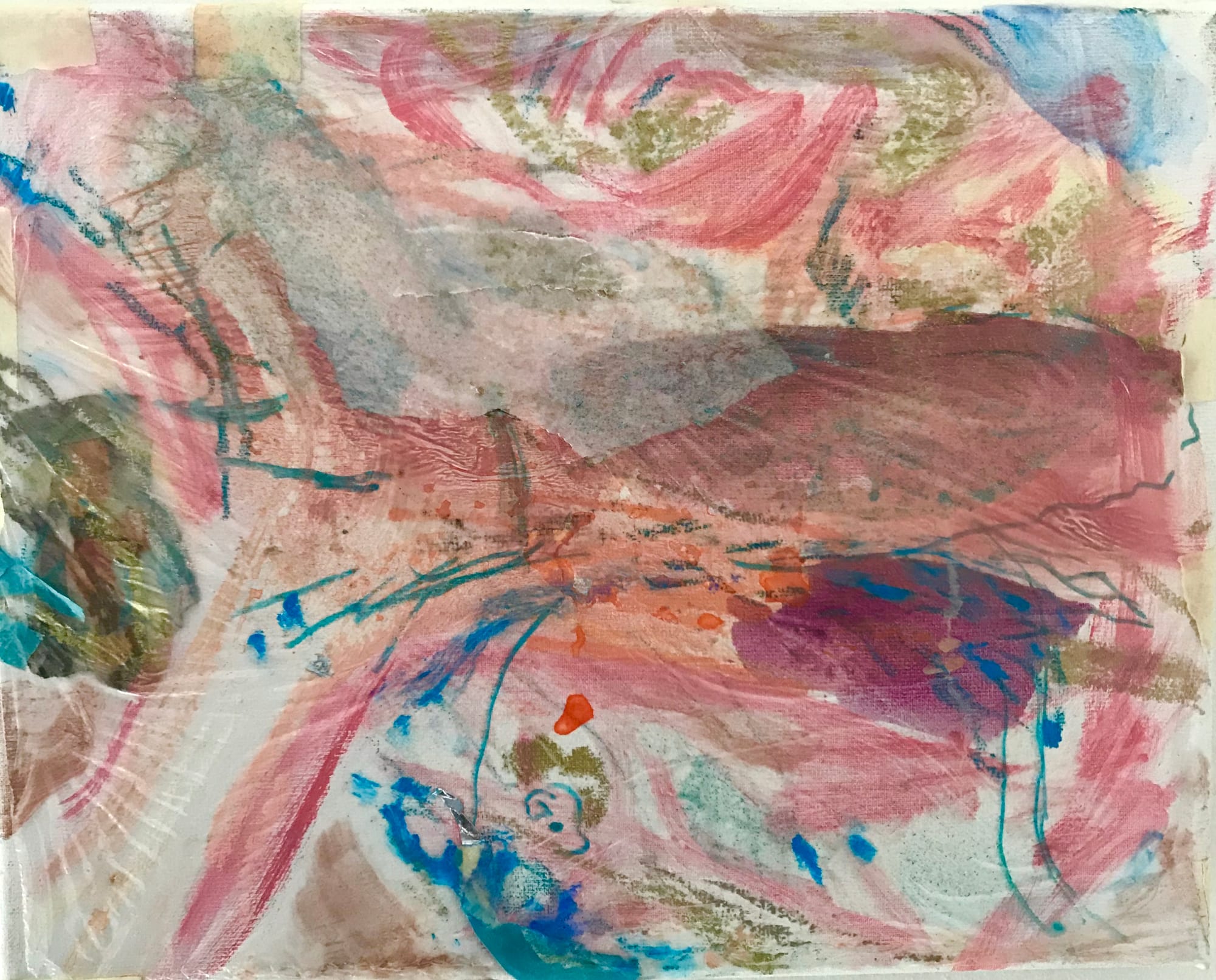 Blueeyes, mixed media, plastic on canvas, 32,5 x 24 cm, 2019
